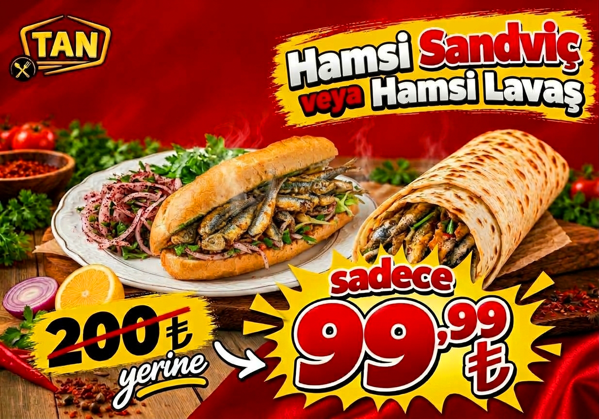 hamsi sandviç veya hamsi lavaş